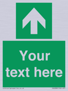 Safe condition Custom arrow up sign